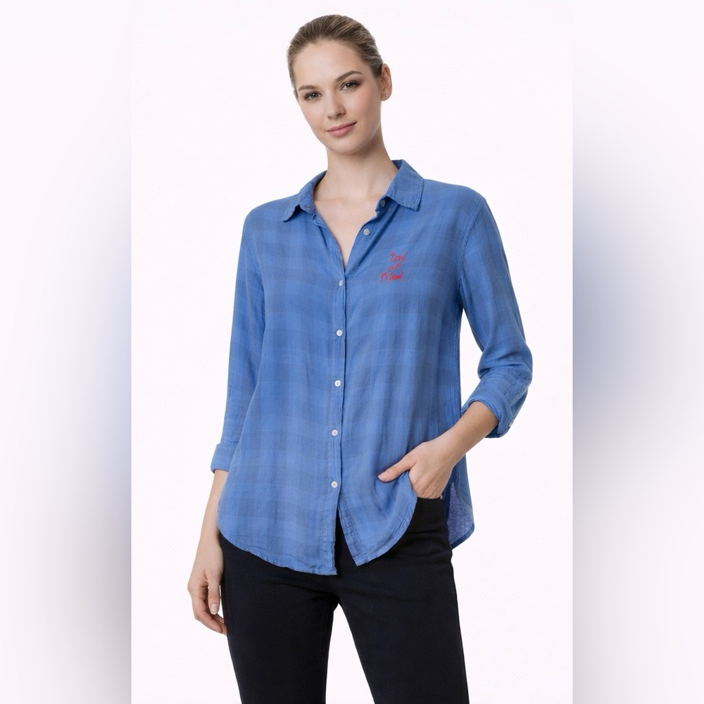 💙 NWOT! Sundry Embroidered Toi Et Moi Long Shirt